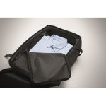 Zaino ideale per viaggi con scomparti multipli color nero vista fotografia