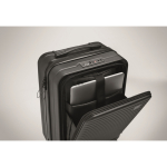 Trolley rigido con scomparti per documenti e laptop 20'' color nero ottava vista fotografica