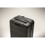 Trolley rigido con scomparti per documenti e laptop 20'' color nero vista fotografia