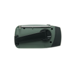 Radio portatile solare con torcia e power bank di emergenza color verde scuro