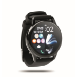 Smartwatch wireless impermeabile con cinturino in silicone color nero