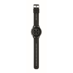 Smartwatch wireless impermeabile con cinturino in silicone color nero