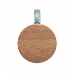 Tazza originale in vetro rigato con coperchio in legno di acacia 300ml color blu trasparente settima vista