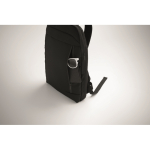 Zaino porta laptop in RPET e PU con tracolla per trolley 16'' color nero vista fotografia