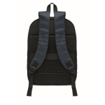 Zaino porta laptop in RPET e PU con tracolla per trolley 16'' color blu quinta vista