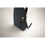 Zaino porta laptop in RPET e PU con tracolla per trolley 16'' color blu vista fotografia
