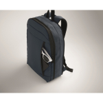 Zaino porta laptop in RPET e PU con tracolla per trolley 16'' color blu vista fotografia