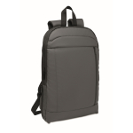 Zaino porta laptop in RPET e PU con tracolla per trolley 16'' color grigio scuro