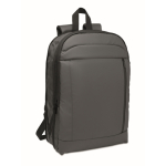 Zaino porta laptop in RPET e PU con tracolla per trolley 16'' color grigio scuro seconda vista