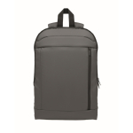Zaino porta laptop in RPET e PU con tracolla per trolley 16'' color grigio scuro sesta vista