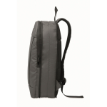 Zaino porta laptop in RPET e PU con tracolla per trolley 16'' color grigio scuro settima vista
