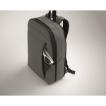 Zaino porta laptop in RPET e PU con tracolla per trolley 16'' color grigio scuro vista fotografia