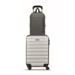 Zaino porta laptop in RPET e PU con tracolla per trolley 16'' color grigio scuro