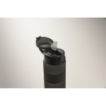 Bottiglia in RPET con tappo ribaltabile e cannuccia inclusa 500ml color nero quinta vista fotografica