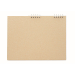 Calendario da tavolo con post-it e blocco note color beige settima vista