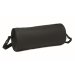 Borsa sportiva cilindrica in RPET con spallacci rimovibili color nero