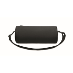 Borsa sportiva cilindrica in RPET con spallacci rimovibili color nero seconda vista