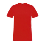 Maglietta a girocollo a maniche corte unisex in materiali riciclati color rosso
