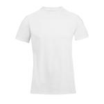 Maglietta a girocollo a maniche corte unisex in materiali riciclati color bianco nona vista