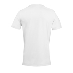 Maglietta a girocollo a maniche corte unisex in materiali riciclati color bianco vista posteriore