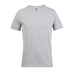 Maglietta a girocollo a maniche corte unisex in materiali riciclati color grigio chiaro