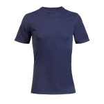 Maglietta a girocollo a maniche corte unisex in materiali riciclati color blu mare