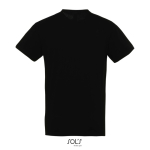 T-shirt unisex in cotone semipettinato a girocollo 150 g/m2 color nero terza vista