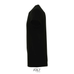 T-shirt unisex in cotone semipettinato a girocollo 150 g/m2 color nero vista laterale
