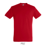 T-shirt unisex in cotone semipettinato a girocollo 150 g/m2 color rosso