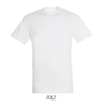 T-shirt unisex in cotone semipettinato a girocollo 150 g/m2 color bianco quinta vista