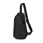 Borsa a tracolla sostenibile in rPET riciclato con cinghie regolabili color nero