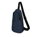 Borsa a tracolla sostenibile in rPET riciclato con cinghie regolabili color blu mare