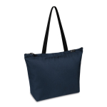 Tote bag in rPET con tasca interna per bottiglia d'acqua color blu mare seconda vista