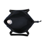 Tote bag in rPET con tasca interna per bottiglia d'acqua color blu mare terza vista