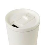 Bicchiere termico in acciaio riciclato con isolamento sottovuoto 500ml color bianco seconda vista