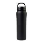 Borraccia in acciaio inox riciclato con doppio tappo 470ml color nero