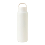 Borraccia in acciaio inox riciclato con doppio tappo 470ml color bianco