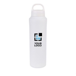 Bottiglia termica in acciaio inox riciclato anti-condensa 740ml color bianco vista area di stampa