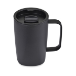 Tazza termica in acciaio inox riciclato per tè 450 ml color nero seconda vista