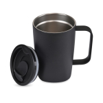 Tazza termica in acciaio inox riciclato per tè 450 ml color nero quarta vista