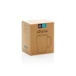 Tazza termica in acciaio inox riciclato per tè 450 ml color bianco seconda vista con scatola