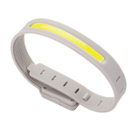 Luce LED da bici ricaricabile in plastica riciclata 400 mAh color grigio terza vista