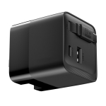 Caricatore rapido GaN ecologico con cavo retrattile da 80cm 65W color nero quinta vista