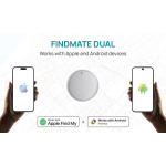 Portachiavi localizzatore ecologico con allarme per Apple e Android color bianco vista ambiente