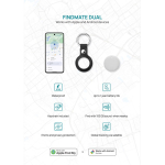 Portachiavi localizzatore ecologico con allarme per Apple e Android color bianco vista ambiente 2