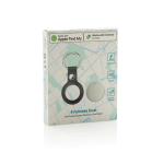 Portachiavi localizzatore ecologico con allarme per Apple e Android color bianco seconda vista con scatola