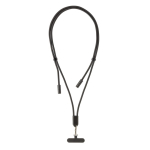 Cavo USB-C per cellulare in rPET con laccio da collo e ricarica 60W color nero