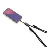 Cavo USB-C per cellulare in rPET con laccio da collo e ricarica 60W color nero quinta vista
