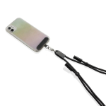 Cavo USB-C per cellulare in rPET con laccio da collo e ricarica 60W color nero sesta vista