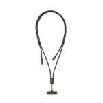 Cavo USB-C per cellulare in rPET con laccio da collo e ricarica 60W color nero vista area di stampa